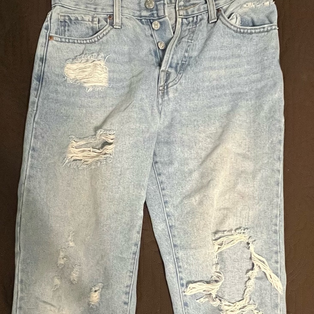 Straight Leg Mom Jeans